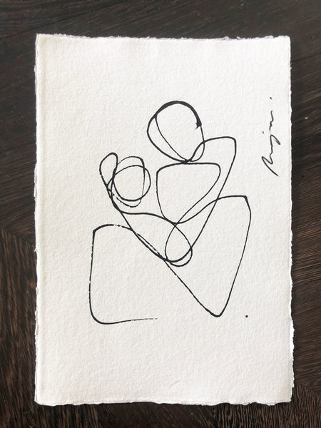 Motherhood I One line I unframed