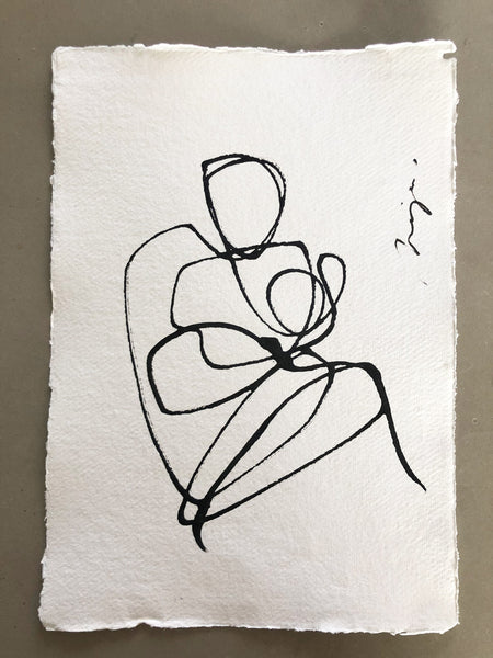 Motherhood I One line I unframed